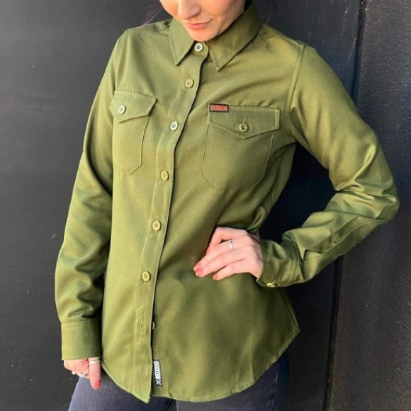 DIXXON Tops - DIXXON Army Green Button Down Flannel